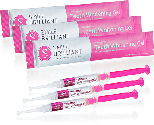Teeth whitening gel syringes